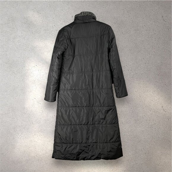 Zara Basic Long Puffer Coat Women’s Size M Black Quilted Full-Length Winter - Picture 2 of 6